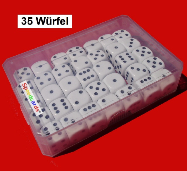35 Spielwürfel + Etui